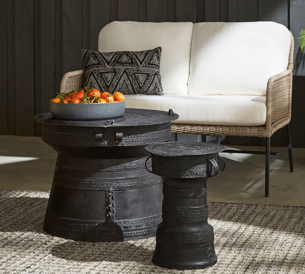 Pottery barn clearance drum table